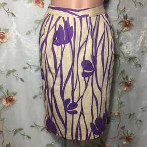 ✨Attention 100% Cotton Purple Floral Skirt